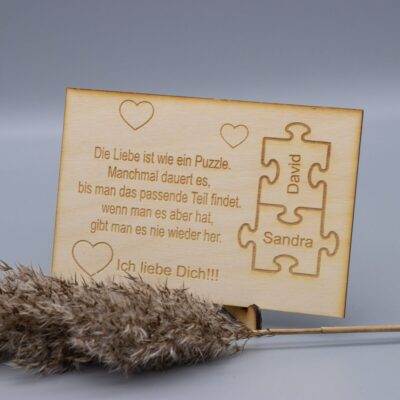 Holzkarte Puzzle