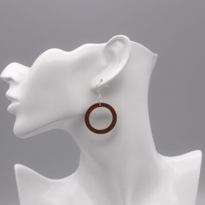Elegante Holz Hängeohrringe Creole