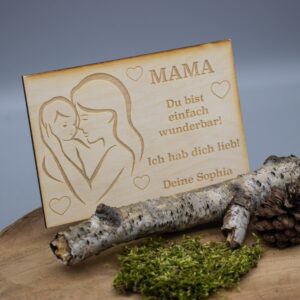 Holzkarte Muttertag