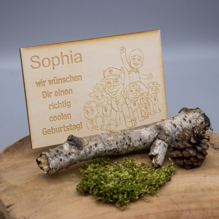 Holzkarte Kind Geburtstag