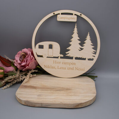 Holz Türschild für Wohnwagen/Camper
