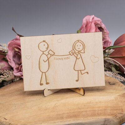 Holzkarte Blechdosen- 10x15cm