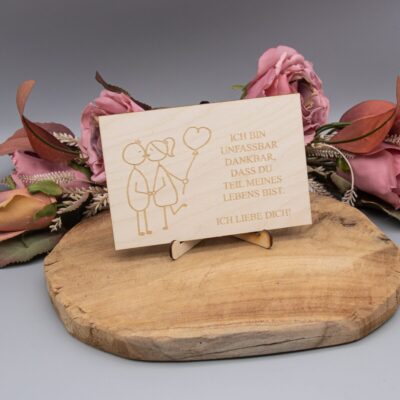 Holzkarte "Teil meines Lebens"- 10x15cm