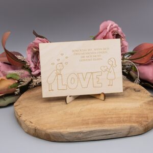 Holzkarte LOVE – 10x15cm