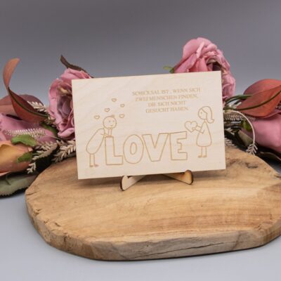 Holzkarte LOVE - 10x15cm