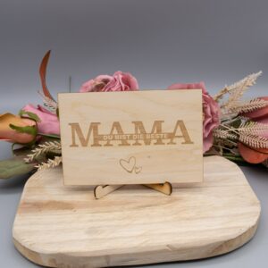 Holzkarte Mama /Du bist die Beste – 10x15cm