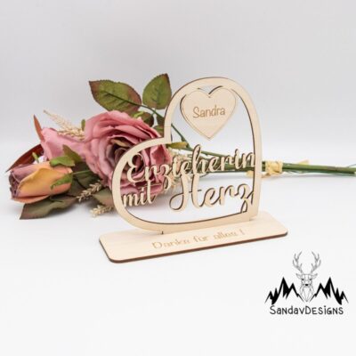 Holzkarte Papabär - 10x15cm