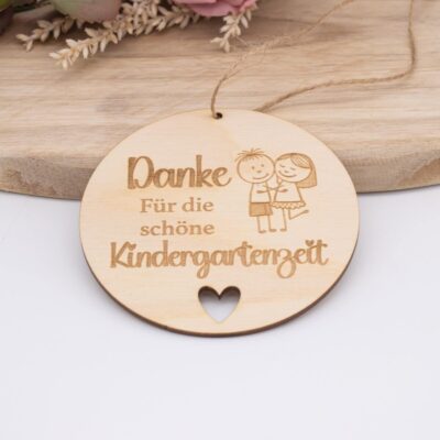 Abschiedsgeschenk Kita - Danke für die schöne Zeit ( 10 cm )