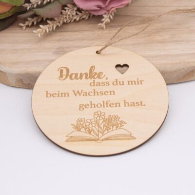 Abschiedsgeschenk Kita/Grundschule - beim Wachsen geholfen ( 10cm )