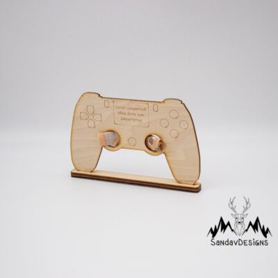 Geldgeschenk Zocker/Gamer - aus Holz personalisiert