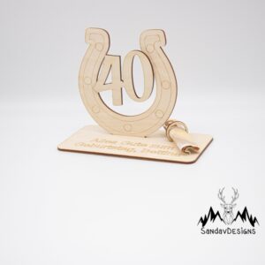 Geldgeschenk 40.Geburtstag – aus Holz personalisiert