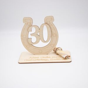 Geldgeschenk 30.Geburtstag – aus Holz personalisiert