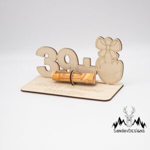 Geldgeschenk zum 40 Geburtstag – aus Holz personalisiert