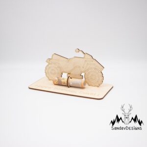 Geldgeschenk Quad – aus Holz personalisiert