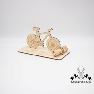 Geldgeschenk Fahrrad – aus Holz personalisiert
