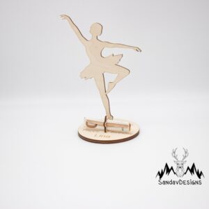 Geldgeschenk für Mädchen/Ballerina – aus Holz personalisiert