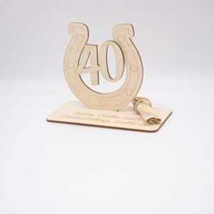 Geldgeschenk 40.Geburtstag – aus Holz personalisiert