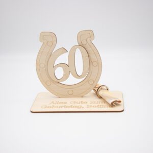 Geldgeschenk 60.Geburtstag – aus Holz personalisiert