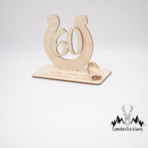 Geldgeschenk 60.Geburtstag – aus Holz personalisiert