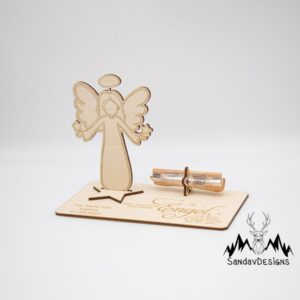 Geldgeschenk zur Taufe – aus Holz personalisiert