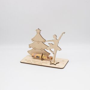 Geldgeschenk Weihnachtsballerina – aus Holz personalisiert