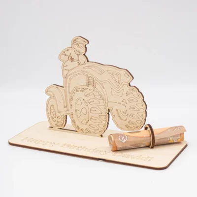 Geldgeschenk Quad - aus Holz personalisiert