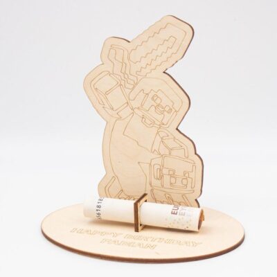 Geldgeschenk für Gamer - aus Holz personalisiert
