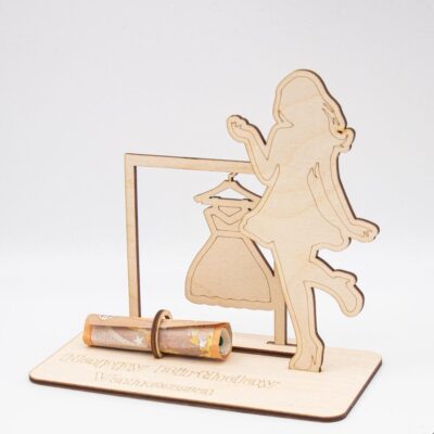 Geldgeschenk Shopping - aus Holz personalisiert