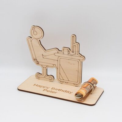 Geldgeschenk Computer - Gaming - Pc - aus Holz personalisiert