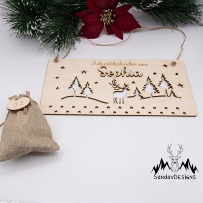 Adventskalender aus Holz