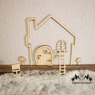 Wichteltür Set mit Haus