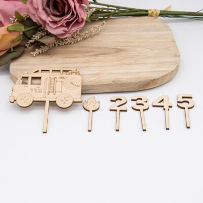 Caketopper Feuerwehr – Kuchenaufsatz für Geburtstage & Babypartys