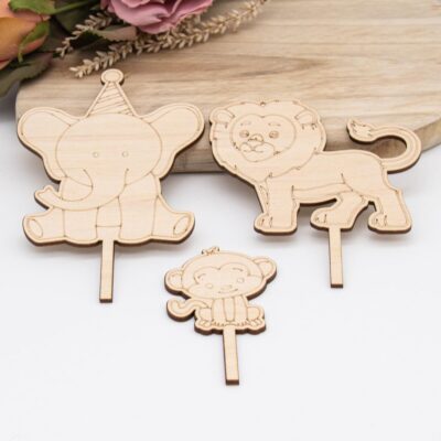 Caketopper Dschungeltiere – Kuchenaufsatz für Geburtstage & Partys