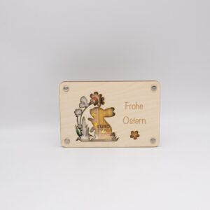 Holzkarte – Geschenkkarte –  Geldgeschenk zu Ostern