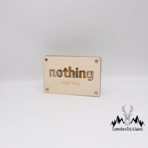 Holzkarte – Geschenkkarte –  Geldgeschenk nothing