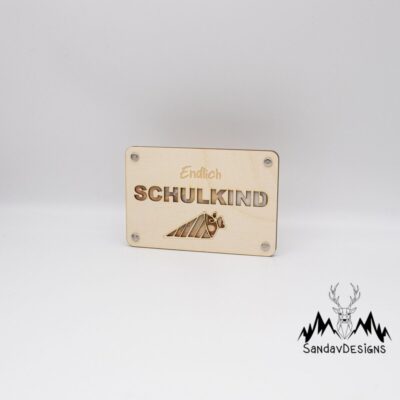 Holzkarte - Geschenkkarte -  Geldgeschenk Schulkind