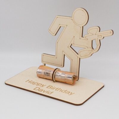 Geldgeschenk Paintball - aus Holz personalisiert