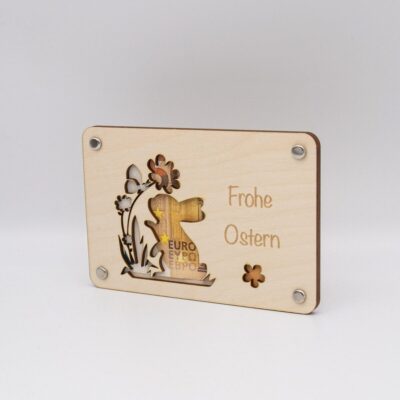 Holzkarte - Geschenkkarte - Geldgeschenk zu Ostern