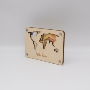 Holzkarte – Geschenkkarte –  Geldgeschenk Gute Reise