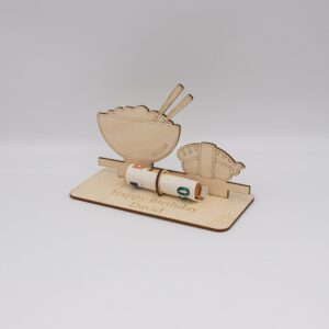 Geldgeschenk Sushi – aus Holz personalisiert