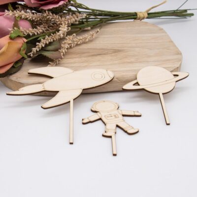 Caketopper Weltraum – Kuchenaufsatz für Geburtstage & Partys