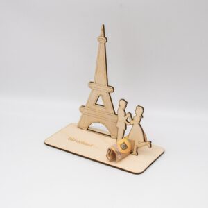 Geldgeschenk Paris – aus Holz personalisiert