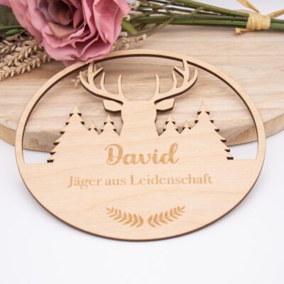 Holzschild Jagd/Jäger aus Leidenschaft