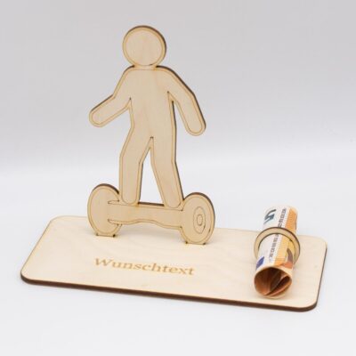 Geldgeschenk Bauernhof - Kuh Schwein - aus Holz personalisiert