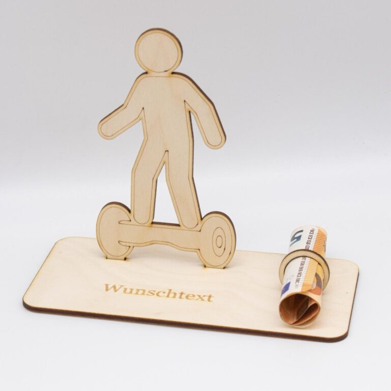 Geldgeschenk Bauernhof - Kuh Schwein - aus Holz personalisiert