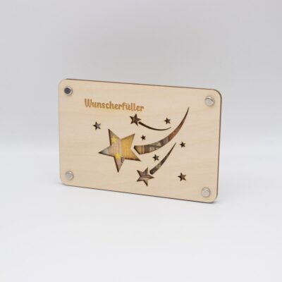 Holzkarte - Geldkarte - Geldgeschenk Wunscherfüller