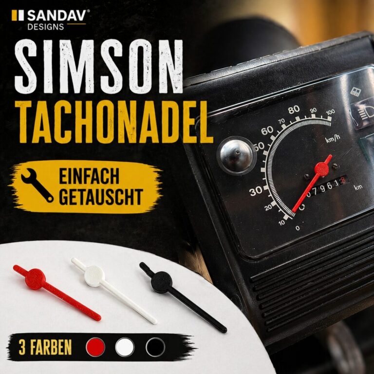 Tachonadel für Simson SR50 / SR80 – in weiß, rot oder schwarz