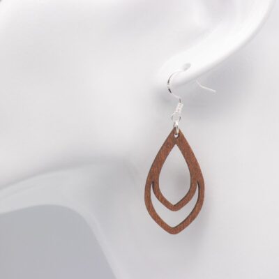 Elegante Holz Hängeohrringe