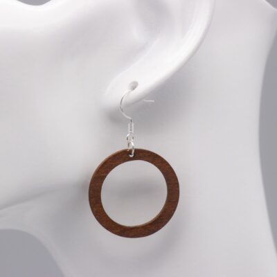 Elegante Holz Hängeohrringe Creole