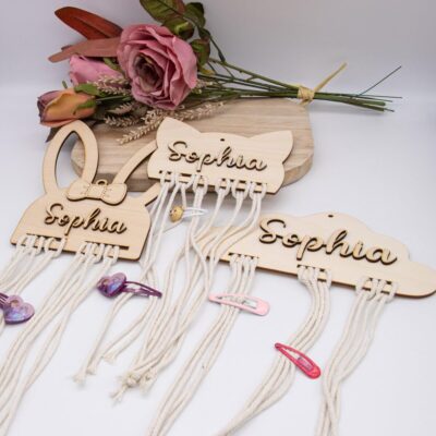 Haarspangenorganizer aus Holz - verschieden Designs